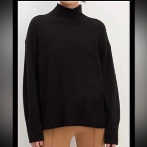 Everlane Black Cashmere Sweater Mockneck women’s size Medium